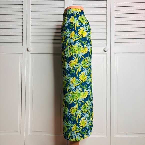 CLIO 90s Vintage Floral Crepe Maxi Skirt Size 6 - Picture 4 of 9